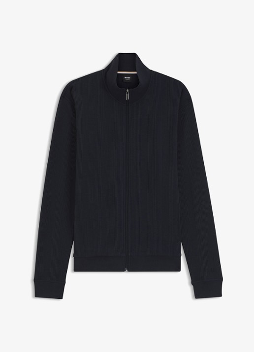 BOSS Jack met ribstructuur - voorkant 4 blauw