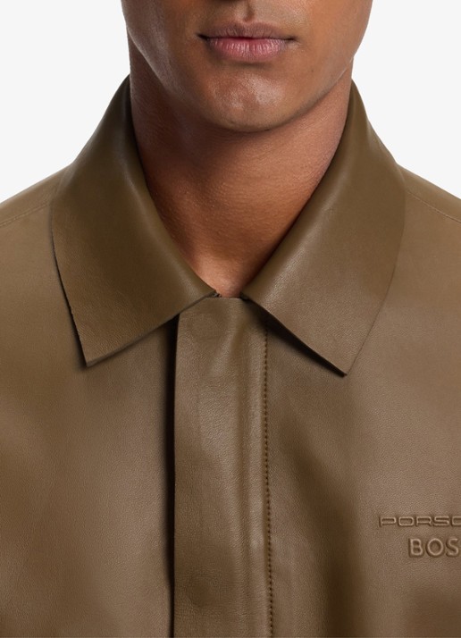 BOSS Jack van lamsleer - detail 2 bruin