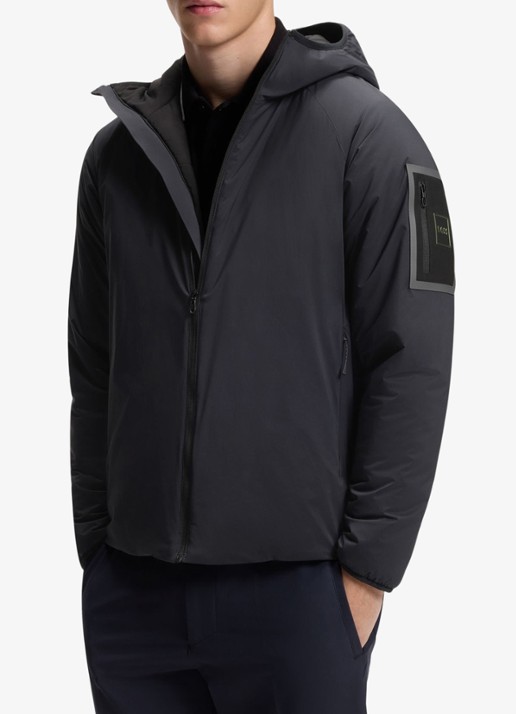 BOSS Jas met capuchon en logo