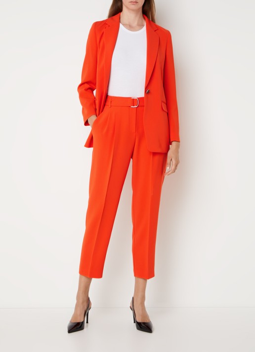 BOSS Jocaluah blazer met klepzakken  - voorkant 4 oranjerood