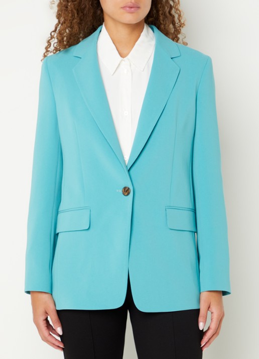 BOSS Jocaluah blazer met klepzakken  - detail zeegroen
