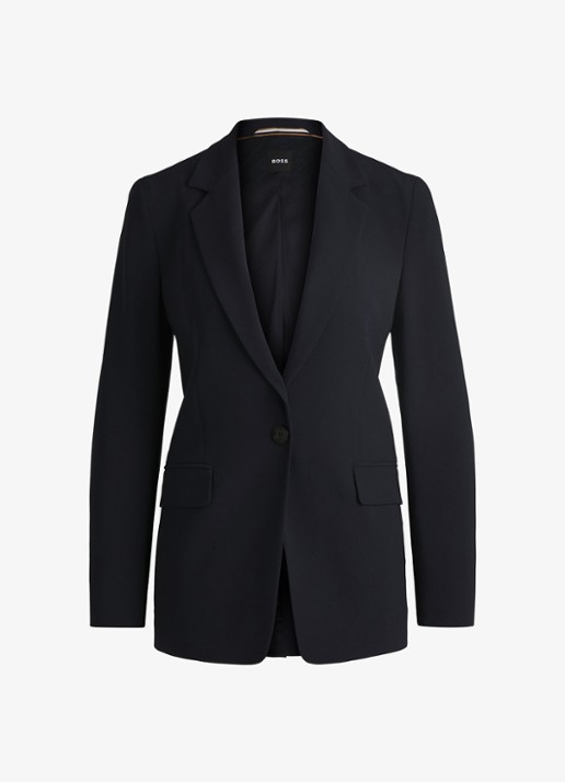 BOSS Jocaluah blazer met klepzakken  - voorkant donkerblauw
