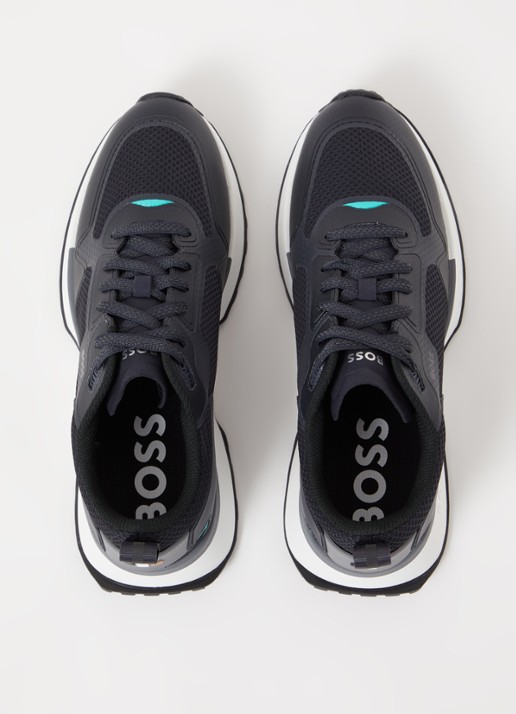 BOSS Jonah sneaker met mesh details - detail 3 donkerblauw