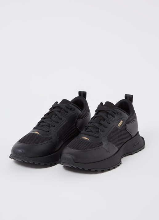 BOSS Jonah sneaker met mesh details - detail zwart