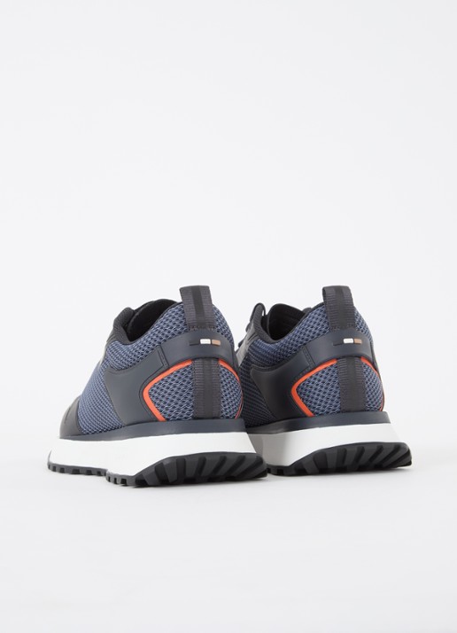 BOSS Jonah sneaker met mesh details - achterkant 2 indigo
