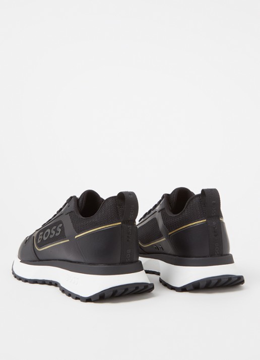 BOSS Jonah sneaker met mesh details - achterkant 5 zwart