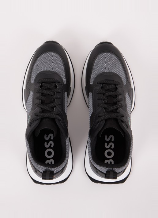 BOSS Jonah sneaker met mesh details - detail 4 grijs