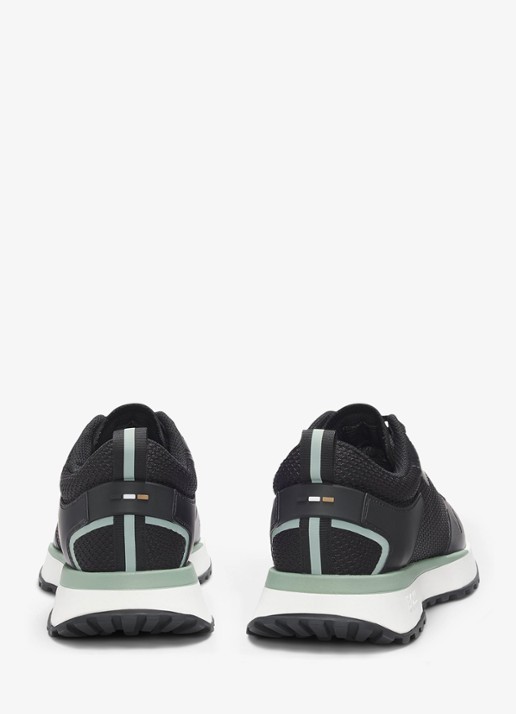 BOSS Jonah sneaker met mesh details - detail 2 diepzwart