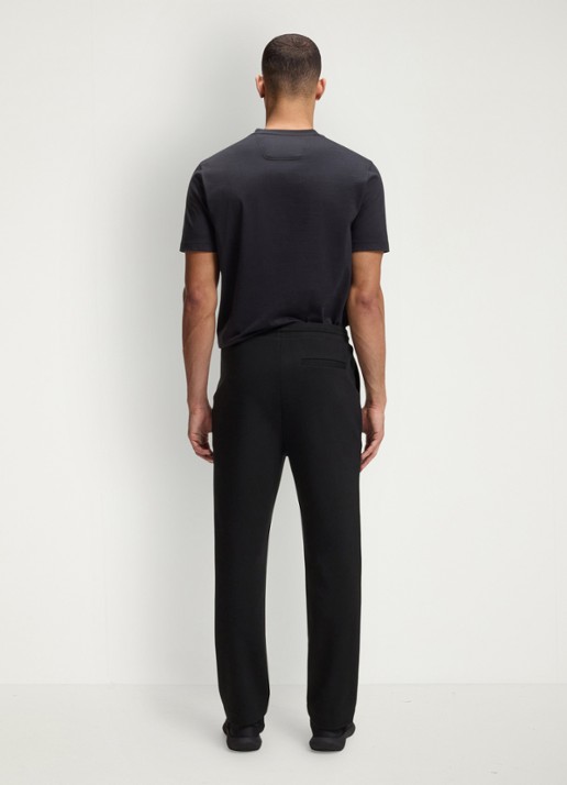 BOSS JT_Member Hurley tapered fit joggingbroek met logoborduring - achterkant 3 black-001 / zwart