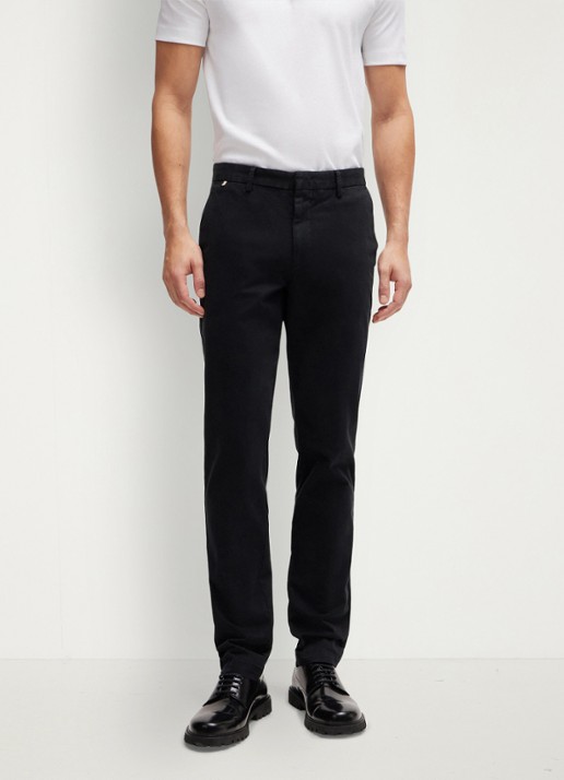 BOSS Kaito slim fit chino met steekzakken - detail 2 zwart