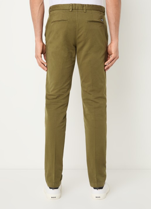 BOSS Kaito slim fit chino met steekzakken - achterkant 5 bronsgroen