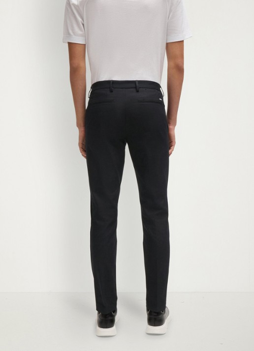 BOSS Kaito slim fit pantalon met stretch - achterkant 6 zwart