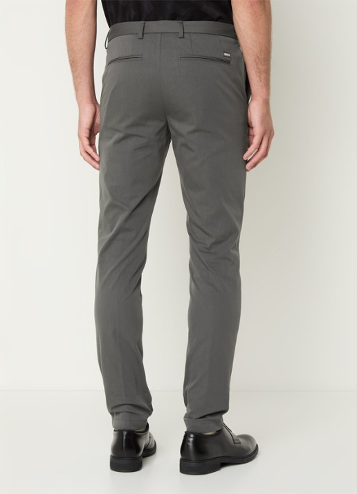 BOSS Kaito slim fit pantalon met stretch - achterkant 5 grijs