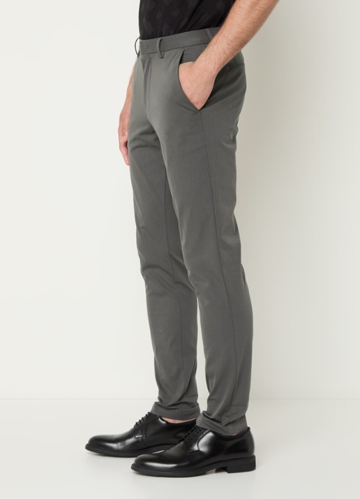BOSS Kaito slim fit pantalon met stretch - detail 2 grijs