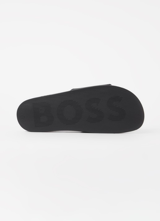 BOSS Kirk slipper met logo - detail 2 zwart