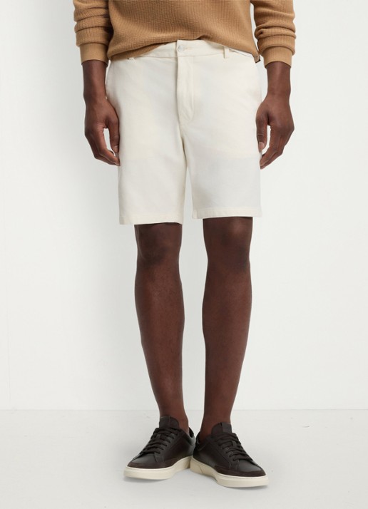 BOSS Korte chino in katoenblend