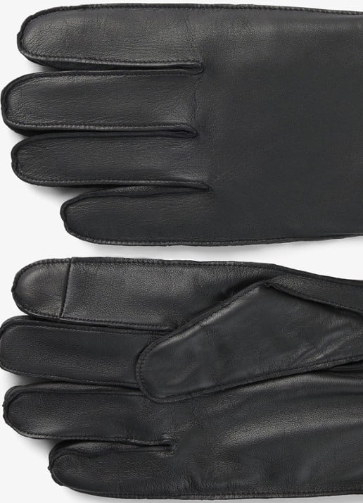BOSS Kranton handschoenen van lamsleer - detail zwart