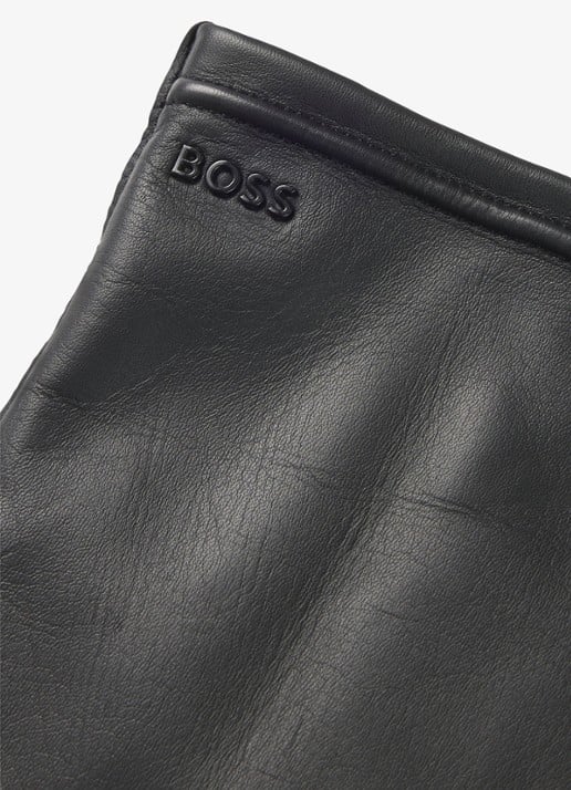 BOSS Kranton handschoenen van lamsleer - detail 2 zwart