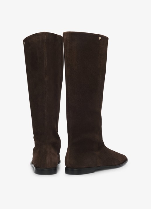 BOSS Laars van leer - achterkant 3 dark brown-207 / bruin