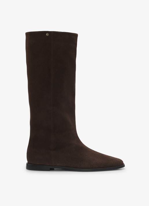 BOSS Laars van leer - voorkant 4 dark brown-207 / bruin