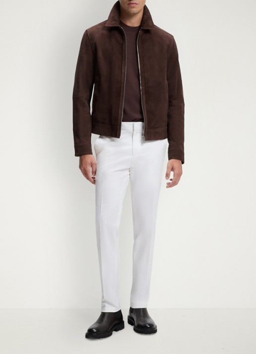 BOSS Lerenjack van geitenleer - voorkant 6 dark brown-209 / bruin