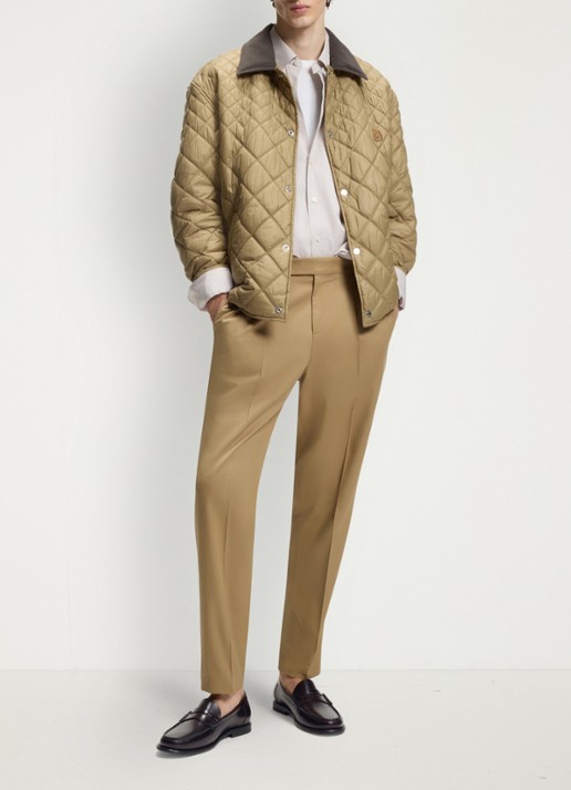 BOSS Loafer van leer met logo  - voorkant 4 donkerrood