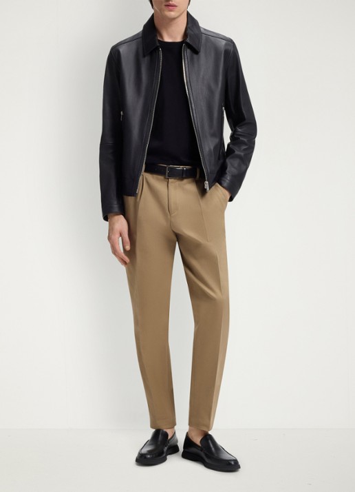BOSS Loafer van leer - detail 5 zwart