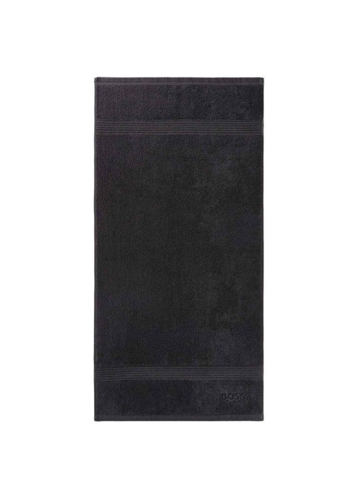 BOSS Loft badhanddoek - 700g/m² - 50 x 100 cm  - voorkant zwart