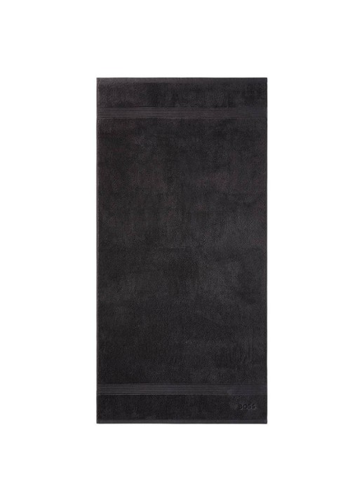 BOSS Loft badhanddoek - 700g/m² - 70 x 140 cm  - voorkant 4 zwart