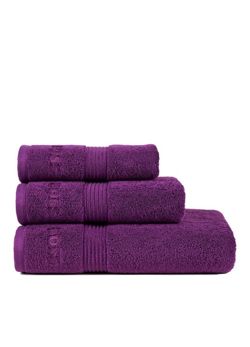 BOSS Loft badhanddoek - 700g/m² - 70 x 140 cm  - detail 4 paars