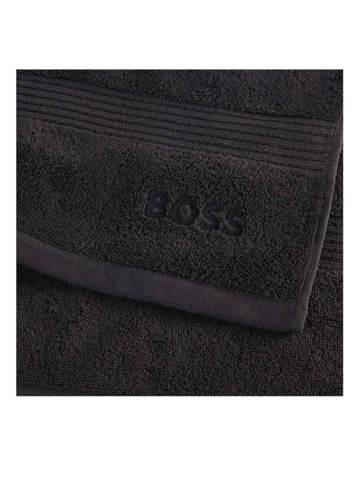 BOSS Loft badhanddoek - 700g/m² - 50 x 100 cm  - voorkant 5 zwart