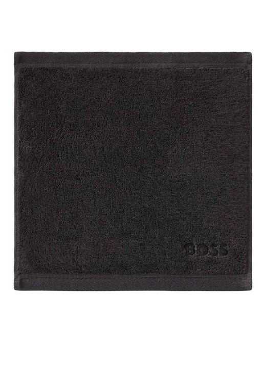 BOSS Loft gastendoek - 700g/m² - 30 x 30 cm  - voorkant 2 zwart