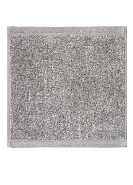 BOSS Loft gastendoek - 700g/m² - 30 x 30 cm  - voorkant zilver
