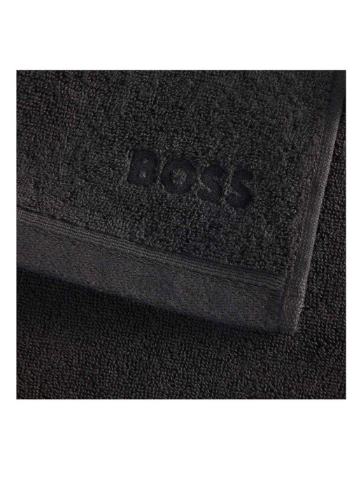 BOSS Loft gastendoek - 700g/m² - 30 x 30 cm  - voorkant 2 zwart