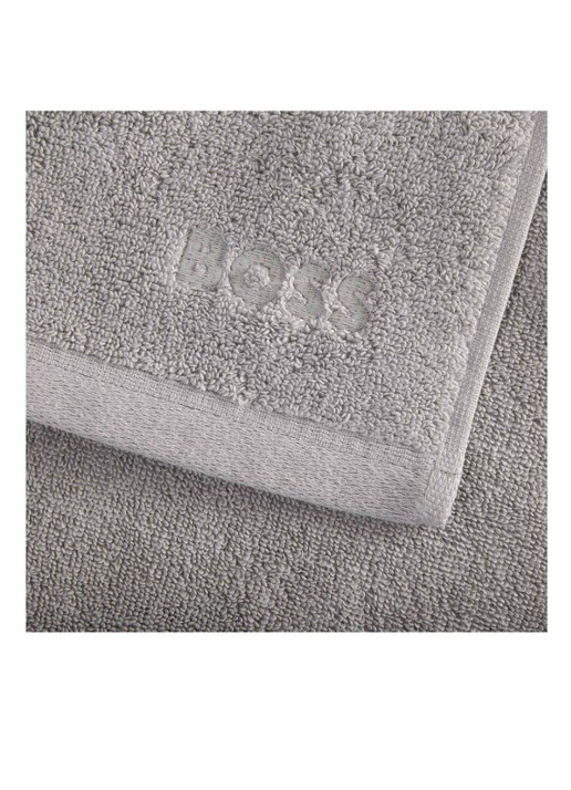 BOSS Loft gastendoek - 700g/m² - 30 x 30 cm  - voorkant 3 zilver