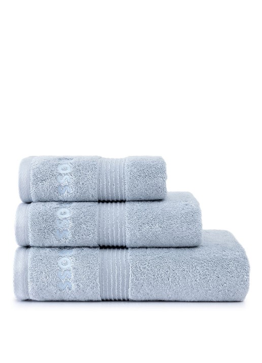BOSS Loft gastendoek - 700g/m² - 30 x 30 cm  - detail iceblue