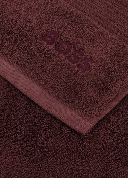 BOSS Loft gastendoek - 700g/m² - 40 x 60 cm  - voorkant 2 donkerbruin