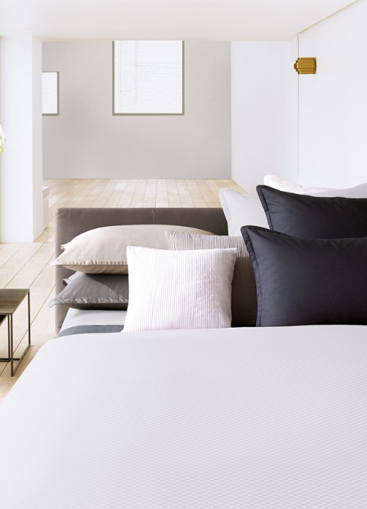BOSS Loft laken van katoensatijn 300TC   - voorkant 2 wit