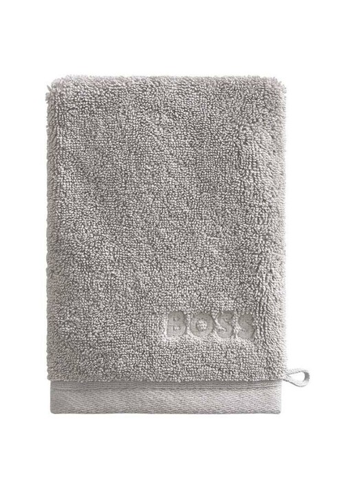 BOSS Loft washand - 700g/m² - 15 x 21 cm  - voorkant zilver