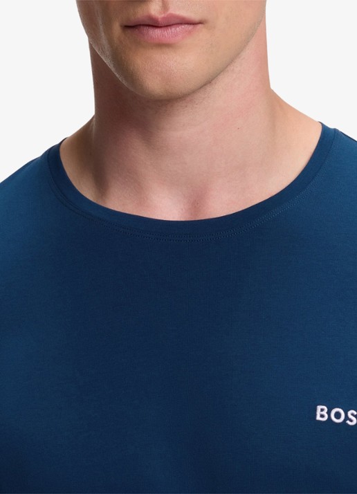 BOSS Longsleeve met logo - detail 2 donkerblauw
