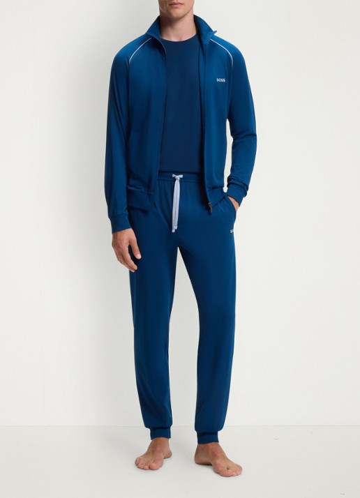 BOSS Longsleeve met logo - voorkant 5 donkerblauw