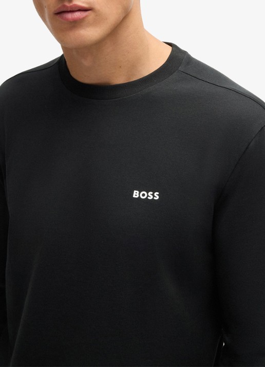 BOSS Longsleeve met logo - detail 5 zwart