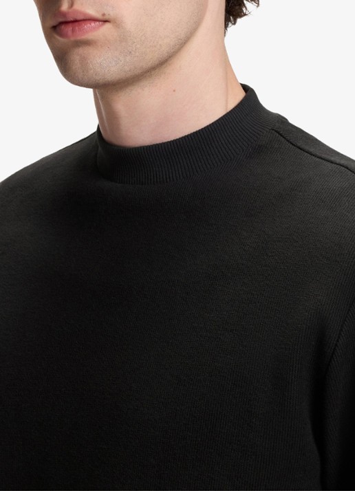 BOSS Longsleeve met stretch - detail 5 zwart