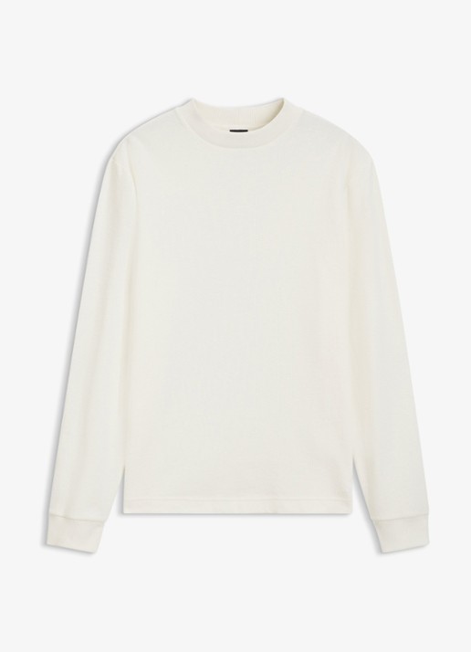 BOSS Longsleeve met stretch - voorkant 2 natural-106 / beige