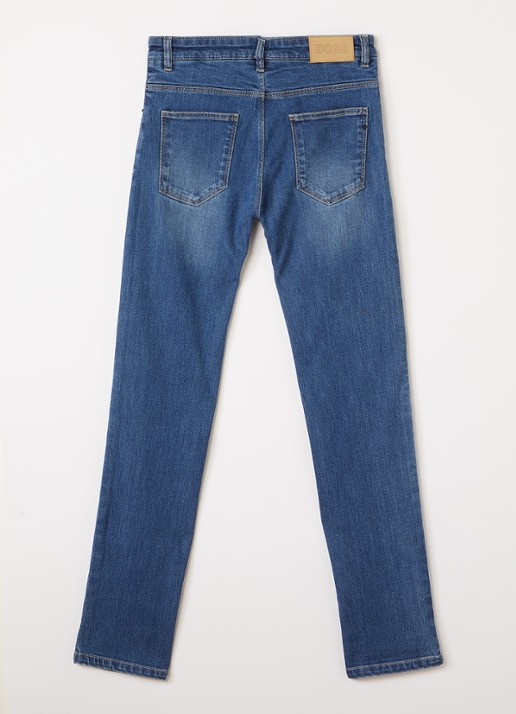 BOSS Loose fit jeans met donkere wassing - voorkant 3 indigo