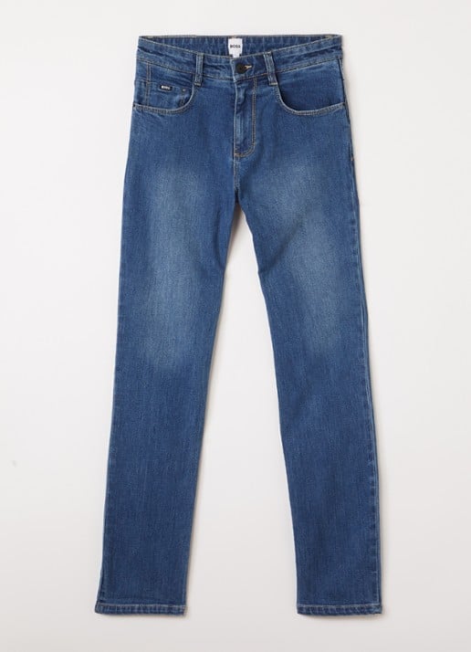 BOSS Loose fit jeans met donkere wassing