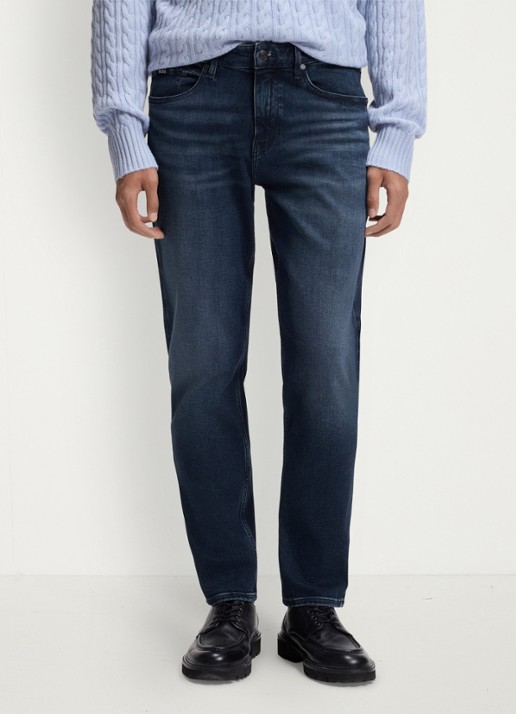 BOSS Loose fit jeans met donkere wassing