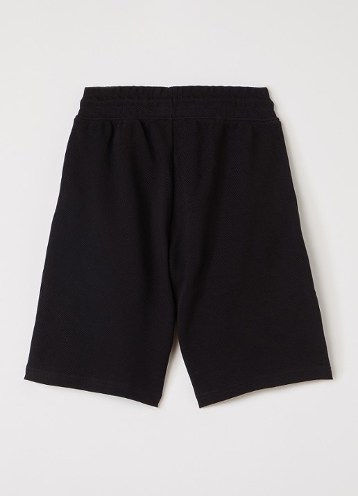 BOSS Loose fit korte broek met logo - voorkant 3 zwart