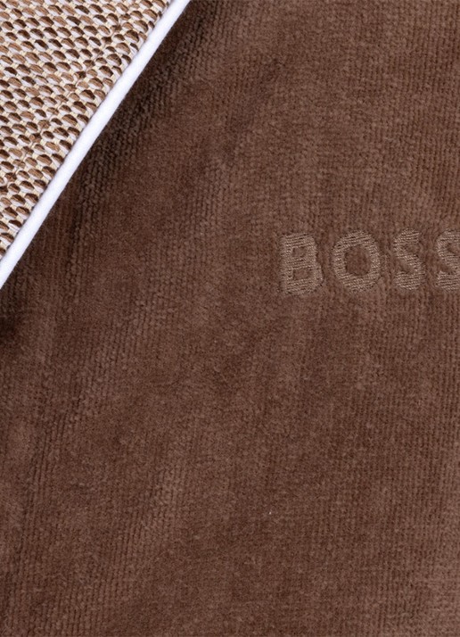 BOSS Lord badjas met logoborduring - detail 3 bruin