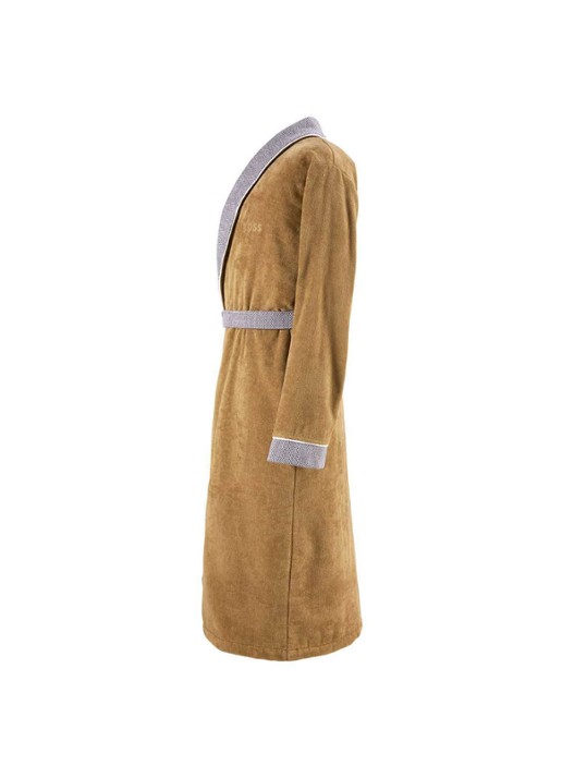 BOSS Lord badjas van katoen - unisex - detail 5 camel